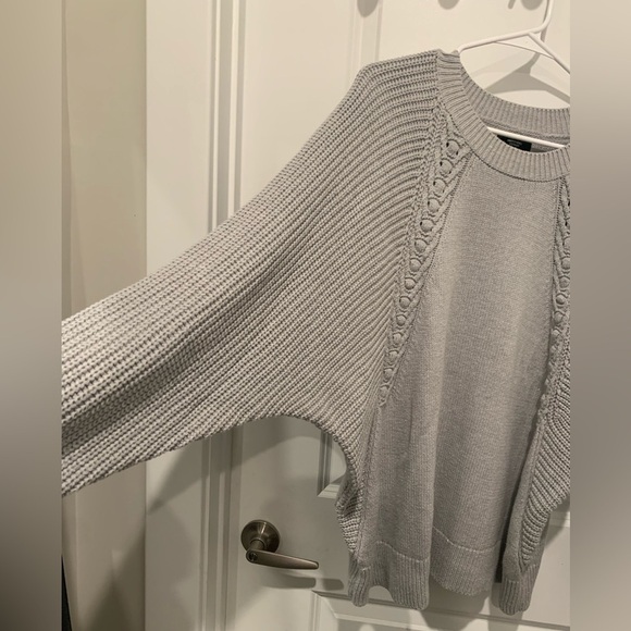 Simply Vera Vera Wang Womens Dove Gray Bat Wing Sleeves Sweater in Size XXL - Picture 6 of 10